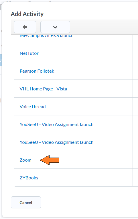 Content Existing Activities External Tools