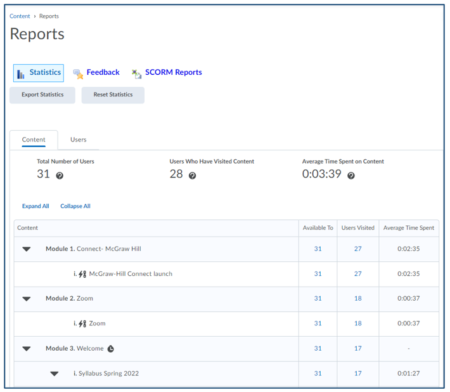 How do I view various course reports in Brightspace? – Welcome to ...