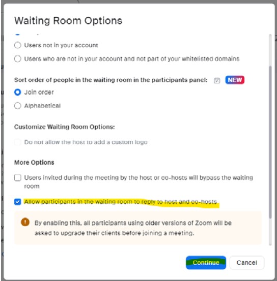 How To Enable Chat Responses And Add Video To Your Zoom Waiting Room   Zoom Waiting Room Settings 2 