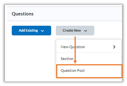 Question pool option