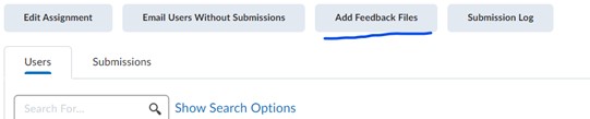 Add feedback files button under view submissions on selected assignment